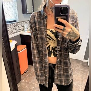 Urban outfitters plaid button up shirt